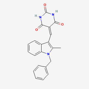 5-[(1-benzyl-2-methyl-1H-indol-3-yl)methylene]-2,4,6(1H,3H,5H)-pyrimidinetrione