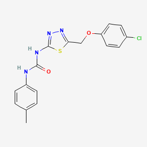 N-{5-[(4-chlorophenoxy)methyl]-1,3,4-thiadiazol-2-yl}-N'-(4-methylphenyl)urea