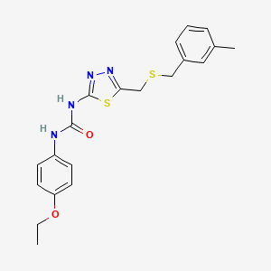 molecular formula C20H22N4O2S2 B3672588 N-(4-ethoxyphenyl)-N'-(5-{[(3-methylbenzyl)thio]methyl}-1,3,4-thiadiazol-2-yl)urea 