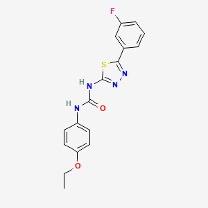 molecular formula C17H15FN4O2S B3672601 N-(4-ethoxyphenyl)-N'-[5-(3-fluorophenyl)-1,3,4-thiadiazol-2-yl]urea 