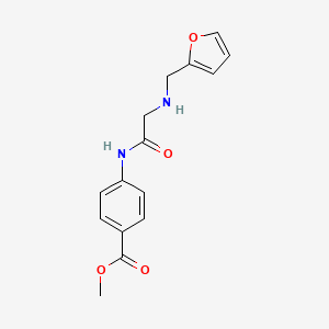 molecular formula C15H16N2O4 B3672617 methyl 4-{[N-(2-furylmethyl)glycyl]amino}benzoate 