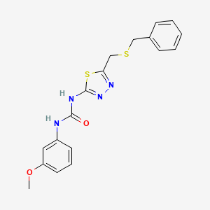 N-{5-[(benzylthio)methyl]-1,3,4-thiadiazol-2-yl}-N'-(3-methoxyphenyl)urea