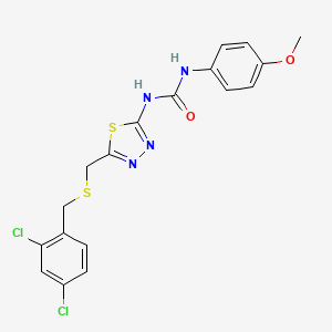 N-(5-{[(2,4-dichlorobenzyl)thio]methyl}-1,3,4-thiadiazol-2-yl)-N'-(4-methoxyphenyl)urea