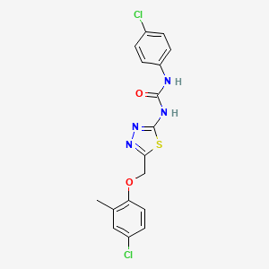 N-{5-[(4-chloro-2-methylphenoxy)methyl]-1,3,4-thiadiazol-2-yl}-N'-(4-chlorophenyl)urea