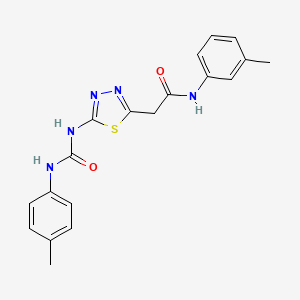 N-(3-methylphenyl)-2-(5-{[(4-methylphenyl)carbamoyl]amino}-1,3,4-thiadiazol-2-yl)acetamide