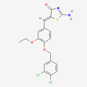 5-{4-[(3,4-dichlorobenzyl)oxy]-3-ethoxybenzylidene}-2-imino-1,3-thiazolidin-4-one