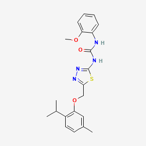 N-{5-[(2-isopropyl-5-methylphenoxy)methyl]-1,3,4-thiadiazol-2-yl}-N'-(2-methoxyphenyl)urea