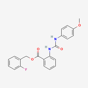 2-fluorobenzyl 2-({[(4-methoxyphenyl)amino]carbonyl}amino)benzoate