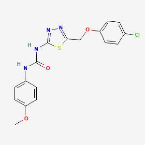 N-{5-[(4-chlorophenoxy)methyl]-1,3,4-thiadiazol-2-yl}-N'-(4-methoxyphenyl)urea