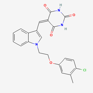 5-({1-[2-(4-chloro-3-methylphenoxy)ethyl]-1H-indol-3-yl}methylene)-2,4,6(1H,3H,5H)-pyrimidinetrione