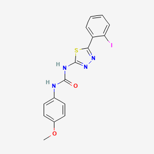 molecular formula C16H13IN4O2S B3672807 N-[5-(2-iodophenyl)-1,3,4-thiadiazol-2-yl]-N'-(4-methoxyphenyl)urea CAS No. 6374-20-5