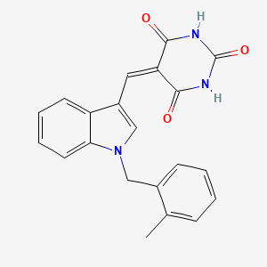 5-{[1-(2-methylbenzyl)-1H-indol-3-yl]methylene}-2,4,6(1H,3H,5H)-pyrimidinetrione