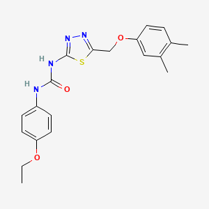 molecular formula C20H22N4O3S B3672839 N-{5-[(3,4-dimethylphenoxy)methyl]-1,3,4-thiadiazol-2-yl}-N'-(4-ethoxyphenyl)urea 