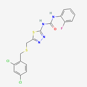 N-(5-{[(2,4-dichlorobenzyl)thio]methyl}-1,3,4-thiadiazol-2-yl)-N'-(2-fluorophenyl)urea