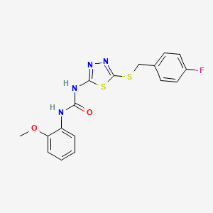 N-{5-[(4-fluorobenzyl)thio]-1,3,4-thiadiazol-2-yl}-N'-(2-methoxyphenyl)urea