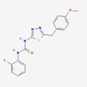 N-(2-fluorophenyl)-N'-[5-(4-methoxybenzyl)-1,3,4-thiadiazol-2-yl]urea