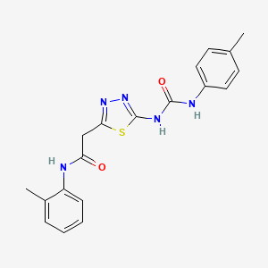 N-(2-methylphenyl)-2-[5-({[(4-methylphenyl)amino]carbonyl}amino)-1,3,4-thiadiazol-2-yl]acetamide