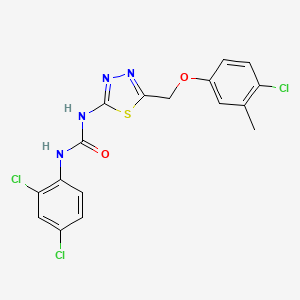 N-{5-[(4-chloro-3-methylphenoxy)methyl]-1,3,4-thiadiazol-2-yl}-N'-(2,4-dichlorophenyl)urea