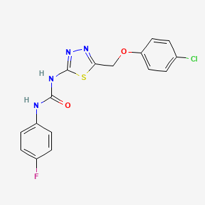 N-{5-[(4-chlorophenoxy)methyl]-1,3,4-thiadiazol-2-yl}-N'-(4-fluorophenyl)urea