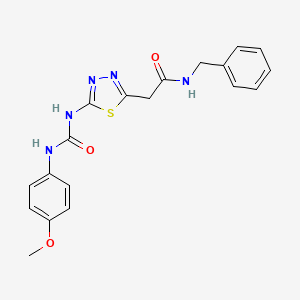 N-benzyl-2-[5-({[(4-methoxyphenyl)amino]carbonyl}amino)-1,3,4-thiadiazol-2-yl]acetamide