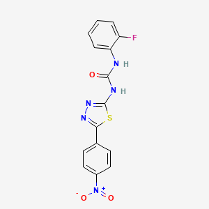 N-(2-fluorophenyl)-N'-[5-(4-nitrophenyl)-1,3,4-thiadiazol-2-yl]urea