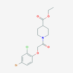 ethyl 1-[(4-bromo-2-chlorophenoxy)acetyl]-4-piperidinecarboxylate