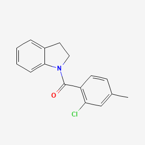 molecular formula C16H14ClNO B3672984 1-(2-chloro-4-methylbenzoyl)indoline 