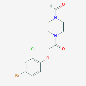 4-[(4-bromo-2-chlorophenoxy)acetyl]-1-piperazinecarbaldehyde