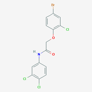 molecular formula C14H9BrCl3NO2 B3672996 2-(4-bromo-2-chlorophenoxy)-N-(3,4-dichlorophenyl)acetamide 