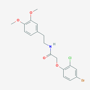 2-(4-bromo-2-chlorophenoxy)-N-[2-(3,4-dimethoxyphenyl)ethyl]acetamide