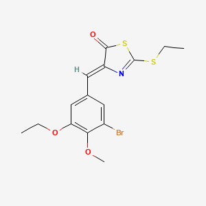 4-(3-bromo-5-ethoxy-4-methoxybenzylidene)-2-(ethylthio)-1,3-thiazol-5(4H)-one