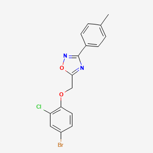 5-[(4-bromo-2-chlorophenoxy)methyl]-3-(4-methylphenyl)-1,2,4-oxadiazole