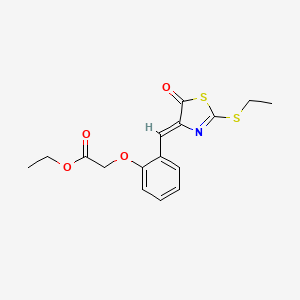 ethyl (2-{[2-(ethylthio)-5-oxo-1,3-thiazol-4(5H)-ylidene]methyl}phenoxy)acetate