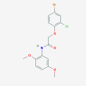 2-(4-bromo-2-chlorophenoxy)-N-(2,5-dimethoxyphenyl)acetamide