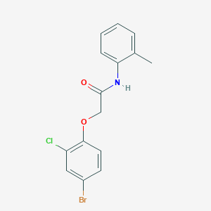 molecular formula C15H13BrClNO2 B3673092 2-(4-bromo-2-chlorophenoxy)-N-(2-methylphenyl)acetamide 