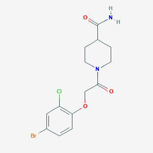 1-[(4-Bromo-2-chlorophenoxy)acetyl]piperidine-4-carboxamide