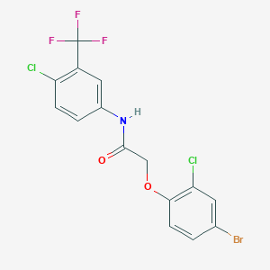 2-(4-bromo-2-chlorophenoxy)-N-[4-chloro-3-(trifluoromethyl)phenyl]acetamide