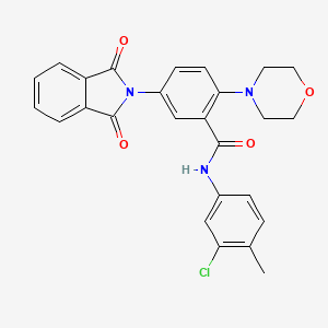 N-(3-chloro-4-methylphenyl)-5-(1,3-dioxo-1,3-dihydro-2H-isoindol-2-yl)-2-(4-morpholinyl)benzamide