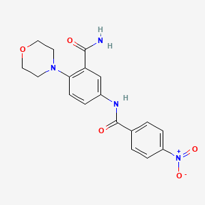 2-(4-morpholinyl)-5-[(4-nitrobenzoyl)amino]benzamide