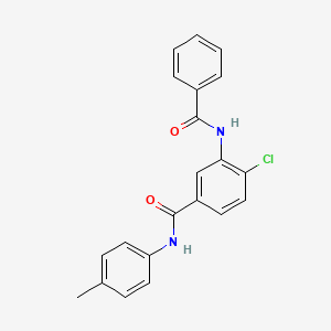 molecular formula C21H17ClN2O2 B3673156 3-(benzoylamino)-4-chloro-N-(4-methylphenyl)benzamide 