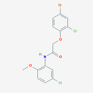 2-(4-bromo-2-chlorophenoxy)-N-(5-chloro-2-methoxyphenyl)acetamide