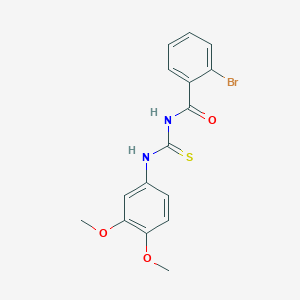 2-bromo-N-{[(3,4-dimethoxyphenyl)amino]carbonothioyl}benzamide