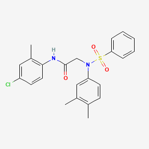 N-(4-chloro-2-methylphenyl)-N~2~-(3,4-dimethylphenyl)-N~2~-(phenylsulfonyl)glycinamide