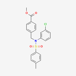 molecular formula C22H20ClNO4S B3673255 methyl 4-({(3-chlorophenyl)[(4-methylphenyl)sulfonyl]amino}methyl)benzoate 