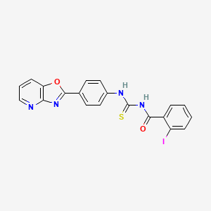 2-iodo-N-{[4-([1,3]oxazolo[4,5-b]pyridin-2-yl)phenyl]carbamothioyl}benzamide