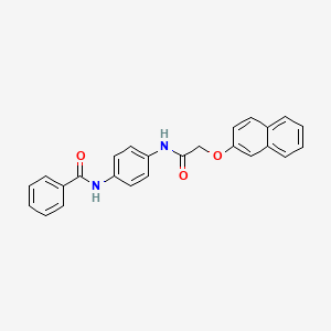 molecular formula C25H20N2O3 B3673274 N-(4-{[2-(2-naphthyloxy)acetyl]amino}phenyl)benzamide 