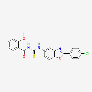 N-({[2-(4-chlorophenyl)-1,3-benzoxazol-5-yl]amino}carbonothioyl)-2-methoxybenzamide