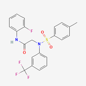 N~1~-(2-fluorophenyl)-N~2~-[(4-methylphenyl)sulfonyl]-N~2~-[3-(trifluoromethyl)phenyl]glycinamide