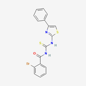 2-bromo-N-[(4-phenyl-1,3-thiazol-2-yl)carbamothioyl]benzamide