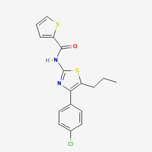 N-[4-(4-chlorophenyl)-5-propyl-1,3-thiazol-2-yl]-2-thiophenecarboxamide